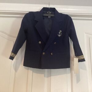 Fouger Youth Jacket, Size 5, Color Blue, White, Gold NWT